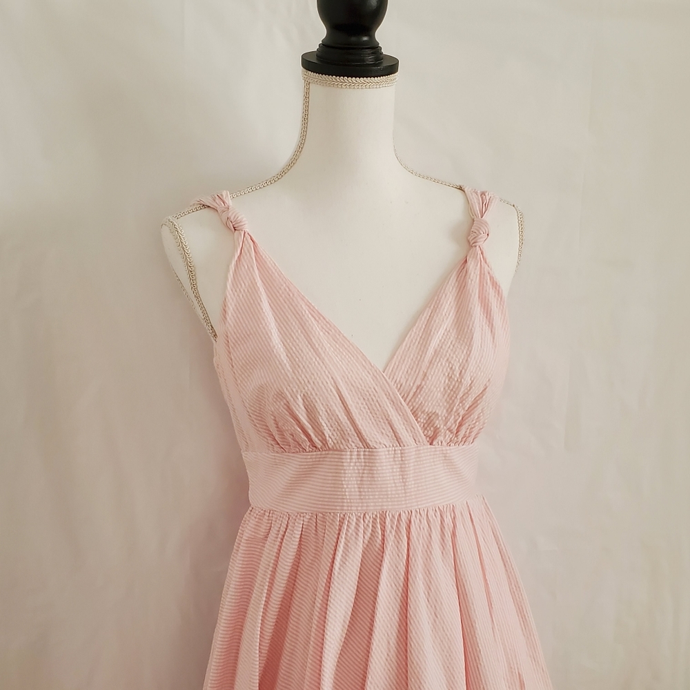Vineyard Vines Pink Seersucker Reina Sundress sz 4 - Picture 13 of 15